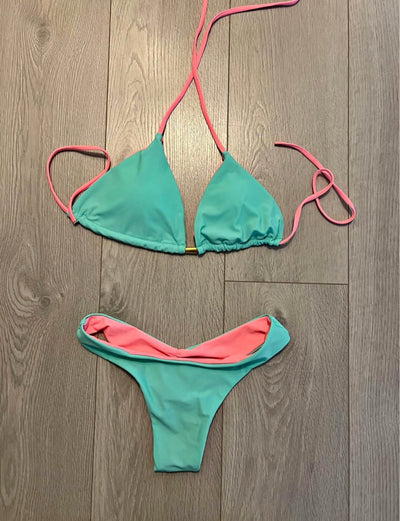 Light blue top and bottom swim suit